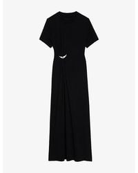 Zadig & Voltaire - Raja Short-Sleeved Cotton-Jersey Maxi Dress - Lyst