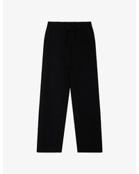 Sandro - Straight-Leg Elasticated-Waist Knitted Jogging Bottoms - Lyst