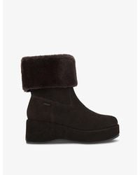 Carvela Kurt Geiger - Apres Wedge-Heel Suede Ankle Boots - Lyst