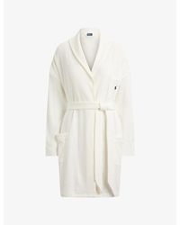 Polo Ralph Lauren - Waffle Logo-Embroidered Cotton-Blend Robe - Lyst