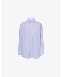 Anine Bing - Plaza Striped Cotton-Poplin Shirt - Lyst