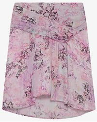 IRO - Theoline Floral-print High-rise Silk Mini Dress - Lyst