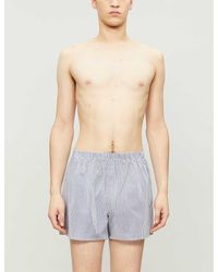 Sunspel - Pinstripe Relaxed-fit Cotton Boxer Shorts Xx - Lyst