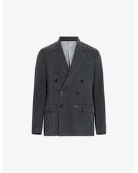 AllSaints - Tansey Double-breasted Woven Blazer - Lyst