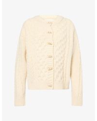 Skall Studio - Lennox Cable-Knit Wool Cardigan - Lyst
