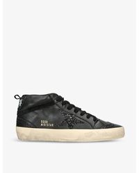 Golden Goose - Mid Star 90100 Logo-print Leather Mid-top Trainers - Lyst