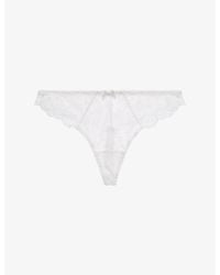Aubade - Danse Des Sens Low-Rise Strech-Lace Embroidered Thong - Lyst
