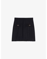 Sandro - Rebeca Embellished Wool Mini Skirt - Lyst