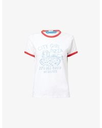 Mother - The Lil Goodie Ringer Graphic-Print Cotton T-Shirt - Lyst
