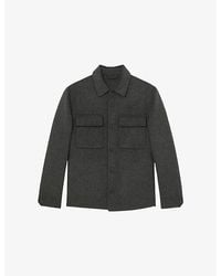 Reiss - Net Chest-Pocket Wool-Blend Overshirt - Lyst