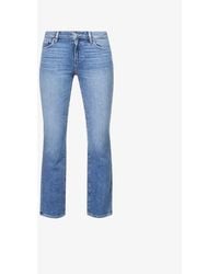 PAIGE - Amber Cropped Mid-rise Stretch-denim Jeans - Lyst