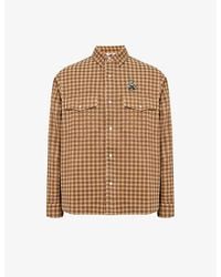 ICECREAM - Logo-embroidered Checked Cotton Overshirt - Lyst
