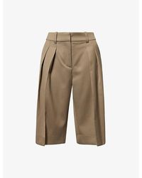 Frankie Shop - Bilbao Pleated Wool Bermuda Shorts - Lyst