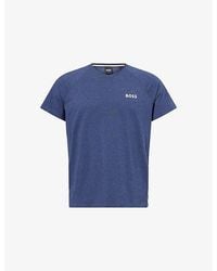 BOSS - Rise Logo-Print Cotton-Jersey Blend Pyjama Top - Lyst