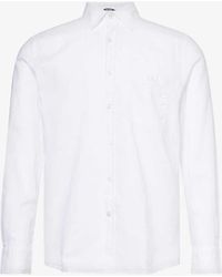 7 For All Mankind - Chest-pocket Brand-patch Linen And Cotton-blend Shirt X - Lyst