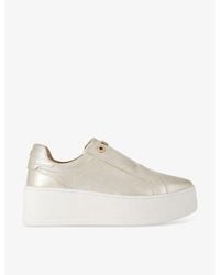 KG by Kurt Geiger - Leader Laceless Faux-Leather Platform Trainers - Lyst