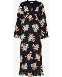 RIXO London - Anela Floral-print Woven Maxi Dress - Lyst