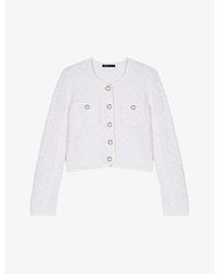 Maje - Textured Knitted Cardigan - Lyst