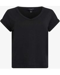 AllSaints - Anna V-neck Organic-cotton T-shirt - Lyst