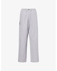 GYMSHARK - Pumper Logo-Embroidered Cotton Jogging Bottoms - Lyst