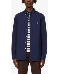 Polo Ralph Lauren - Long-sleeved Logo-embroidered Custom-fit Stretch Cotton-poplin Shirt - Lyst