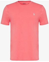 Polo Ralph Lauren - Brand-embroidered Short-sleeve Cotton-jersey T-shirt - Lyst