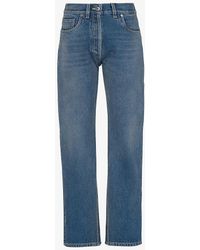 Prada - Five-pocket High-rise Straight-leg Jeans - Lyst