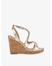 Carvela Kurt Geiger - Pavia Faux-Leather Wedge Sandals - Lyst