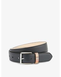 Paul Smith - Stripe-pattern Leather Belt - Lyst