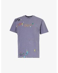 GALLERY DEPT. - Paint-splatter Logo-embellished Cotton-jersey T-shirt X - Lyst