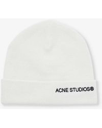 Acne Studios - Brand-embroidered Folded-brim Wool-knit Beanie - Lyst