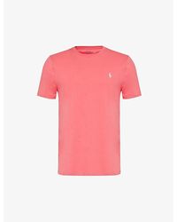 Polo Ralph Lauren - Brand-embroidered Short-sleeve Cotton-jersey T-shirt - Lyst