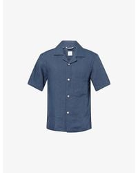 Eleventy - Patch-Pocket Short-Sleeve Linen Shirt - Lyst