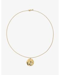 Monica Vinader - Leo Zodiac 18Ct Vermeil Pendant Necklace - Lyst