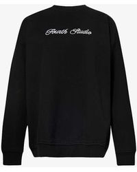 4th & Reckless - Gigi Brand-embroidered Cotton-jersey Sweatshirt - Lyst