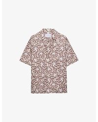 Prada - Printed Cotton Bowling Shirt - Lyst