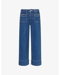PAIGE - Anessa High-Rise Wide-Leg Denim Jeans - Lyst