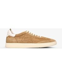 Officine Creative - Kombo Logo-embossed Suede Low-top Trainers - Lyst