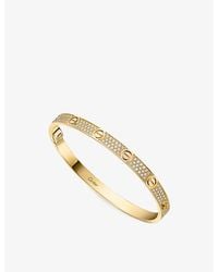 Cartier - Love Pavéd Medium 18Ct- And 1.67Ct Diamond Bracelet - Lyst