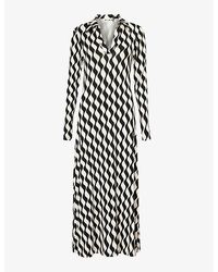 RIXO London - Tillie Wave-pattern Stretch-woven Maxi Dress - Lyst