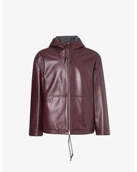Bottega Veneta - Drawstring-hood Dropped-shoulder Relaxed-fit Leather Jacket - Lyst