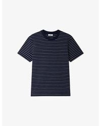 Sandro - Striped Short-Sleeve Cotton T-Shirt - Lyst