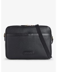 Tom Ford - Brand-embossed Medium Leather Messenger Bag - Lyst