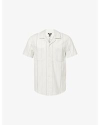 PAIGE - Jacobson Striped Cotton-Blend Shirt - Lyst