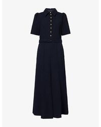 ME+EM - Wide-Leg Textured Woven Jumpsuit - Lyst