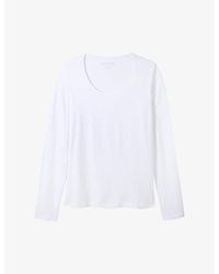 The White Company - Essential Double-Layer Cotton-Jersey T-Shirt - Lyst