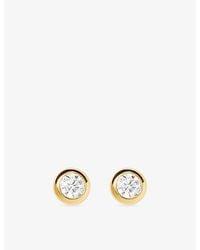 Missoma - Classic Stone 18Ct Vermeil And Cubic Zirconia Stud Earrings - Lyst