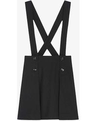 Claudie Pierlot - Sames High-rise Strap Wool-blend Mini Skirt - Lyst