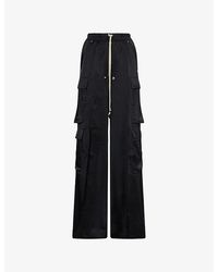 Rick Owens - Cargobelas Wide-Leg Satin Trousers - Lyst
