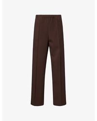 Miu Miu - Drawstring Striped-Panel Stretch-Woven Trousers - Lyst